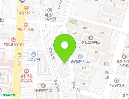 26-1 Jungangbuk 8-gil, Masanhappo-gu, Changwon-si, Gyeongsangnam-do, Republic of Korea Map
