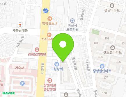 12 Jungangbuk 4-gil, Masanhappo-gu, Changwon-si, Gyeongsangnam-do, Republic of Korea Map