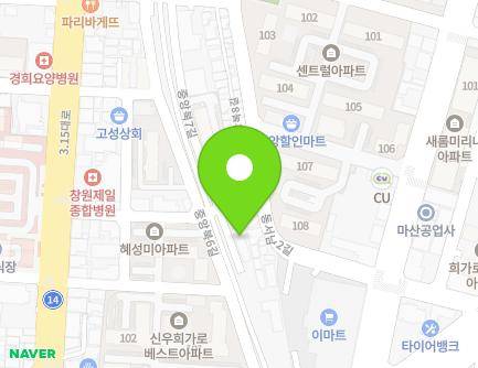 7 Jungangbuk 7-gil, Masanhappo-gu, Changwon-si, Gyeongsangnam-do, Republic of Korea Map