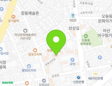 15 Dongseobuk 14-gil, Masanhappo-gu, Changwon-si, Gyeongsangnam-do, Republic of Korea Map