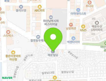 1 Woryeongnam 13-gil, Masanhappo-gu, Changwon-si, Gyeongsangnam-do, Republic of Korea Map