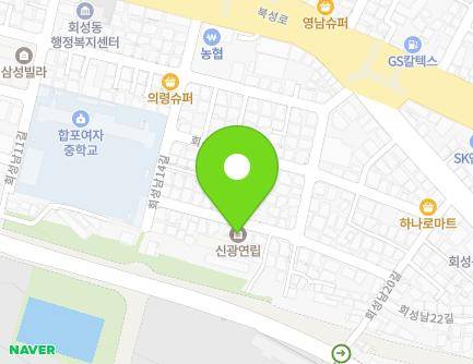 14 Hoeseongnam 17-gil, Masanhoewon-gu, Changwon-si, Gyeongsangnam-do, Republic of Korea Map