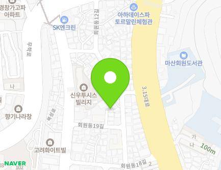 15-3 Hoewondong 19-gil, Masanhoewon-gu, Changwon-si, Gyeongsangnam-do, Republic of Korea Map