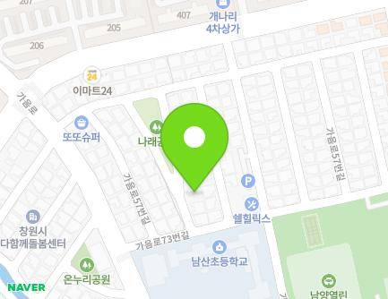 12-23 Gaeum-ro 57beon-gil, Seongsan-gu, Changwon-si, Gyeongsangnam-do, Republic of Korea Map