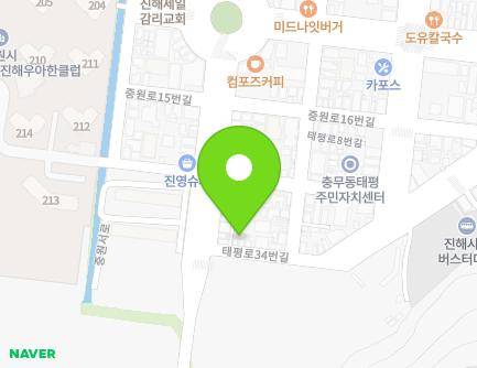 38-4 Taepyeong-ro 34beon-gil, Jinhae-gu, Changwon-si, Gyeongsangnam-do, Republic of Korea Map