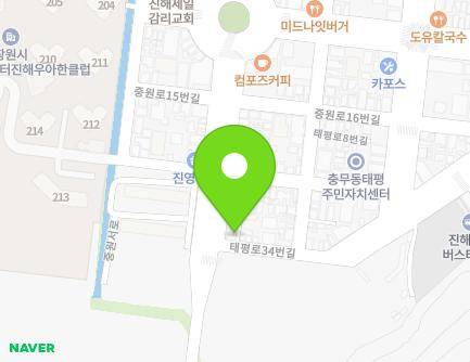 38-3 Taepyeong-ro 34beon-gil, Jinhae-gu, Changwon-si, Gyeongsangnam-do, Republic of Korea Map