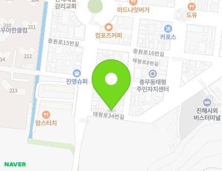 36 Taepyeong-ro 34beon-gil, Jinhae-gu, Changwon-si, Gyeongsangnam-do, Republic of Korea Map