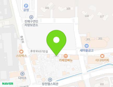 12-1 Chungjang-ro 657beon-gil, Jinhae-gu, Changwon-si, Gyeongsangnam-do, Republic of Korea Map