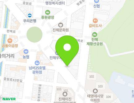 38 Baekgu-ro, Jinhae-gu, Changwon-si, Gyeongsangnam-do, Republic of Korea Map