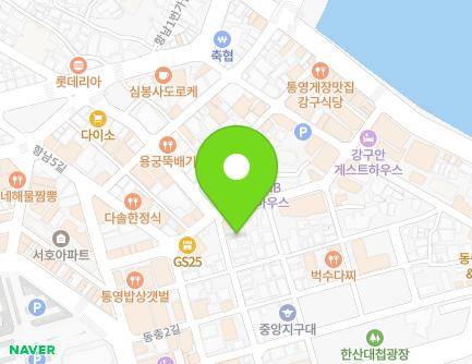 22-3 Dongchung 4-gil, Tongyeong-si, Gyeongsangnam-do, Republic of Korea Map