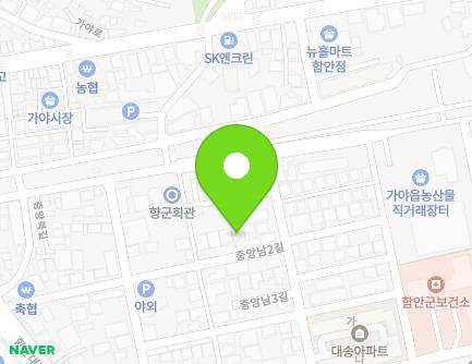 26-7 Jungangnam 2-gil, Gaya-eup, Haman-gun, Gyeongsangnam-do, Republic of Korea Map