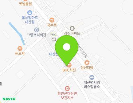 54 Daesanjungang 4-gil, Daesan-myeon, Haman-gun, Gyeongsangnam-do, Republic of Korea Map