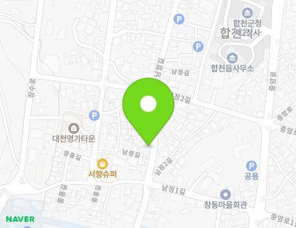 43 Namjeong-gil, Hapcheon-eup, Hapcheon-gun, Gyeongsangnam-do, Republic of Korea Map