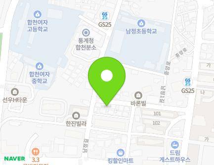 14-4 Namjeong-gil, Hapcheon-eup, Hapcheon-gun, Gyeongsangnam-do, Republic of Korea Map