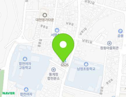 25-4 Namjeong-gil, Hapcheon-eup, Hapcheon-gun, Gyeongsangnam-do, Republic of Korea Map