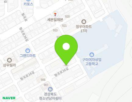 19-7 Hyeonggok-ro 36-gil, Gumi-si, Gyeongsangbuk-do, Republic of Korea Map