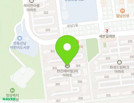 98-23 Gangnam 1-gil, Andong-si, Gyeongsangbuk-do, Republic of Korea Map