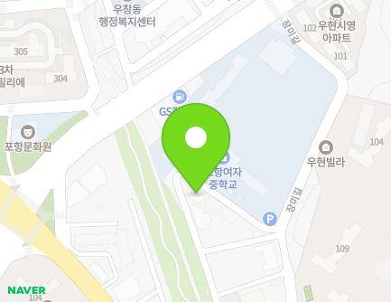 43 Jangmi-gil, Buk-gu, Pohang-si, Gyeongsangbuk-do, Republic of Korea Map