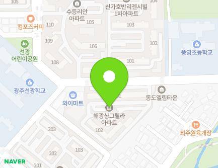46 Sudeung-ro 258beon-gil, Gwangsan-gu, Gwangju, Republic of Korea Map