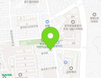 179 Yongdae-ro, Nam-gu, Gwangju, Republic of Korea Map