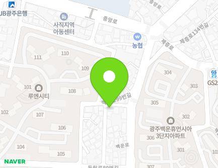22 Baegun-ro 75beonga-gil, Nam-gu, Gwangju, Republic of Korea Map