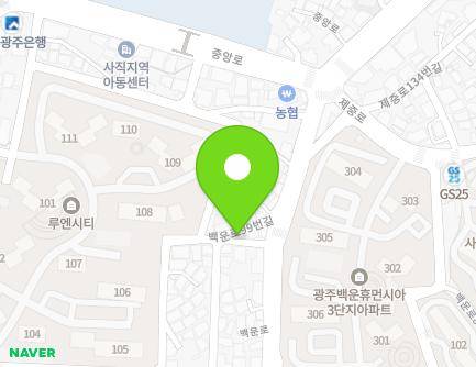 3 Baegun-ro 99beon-gil, Nam-gu, Gwangju, Republic of Korea Map
