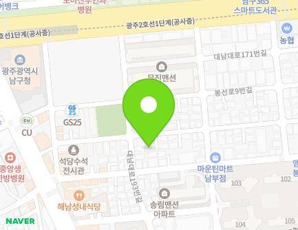 13-6 Daenam-daero 193beon-gil, Nam-gu, Gwangju, Republic of Korea Map