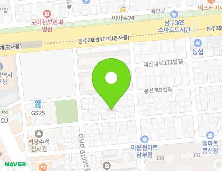 16-10 Daenam-daero 181beon-gil, Nam-gu, Gwangju, Republic of Korea Map
