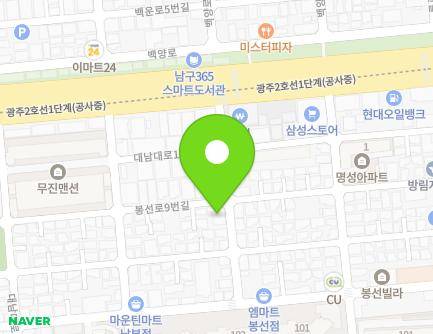38 Bongseon-ro 9beon-gil, Nam-gu, Gwangju, Republic of Korea Map
