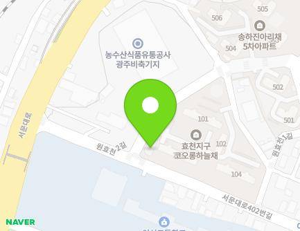 15 Wonhyocheon 2-gil, Nam-gu, Gwangju, Republic of Korea Map