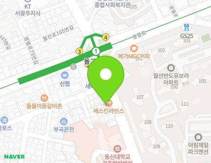 147-4 Wolsan-ro, Nam-gu, Gwangju, Republic of Korea Map