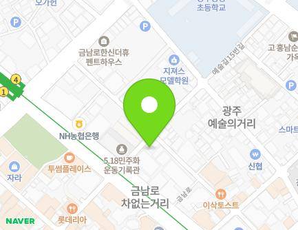 225-10 Geumnam-ro, Dong-gu, Gwangju, Republic of Korea Map