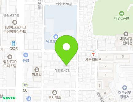 43-6 Daemyeong-ro 47-gil, Nam-gu, Daegu, Republic of Korea Map