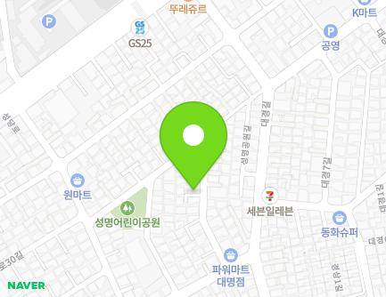 15-2 Seongmyeonggongwon-gil, Nam-gu, Daegu, Republic of Korea Map