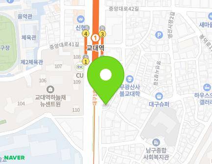 186 Jungang-daero, Nam-gu, Daegu, Republic of Korea Map