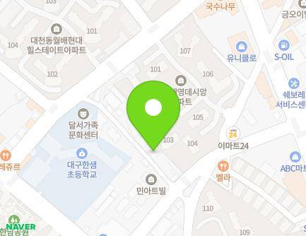 23 Joamnam-ro 27-gil, Dalseo-gu, Daegu, Republic of Korea Map