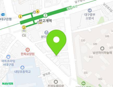 13-4 Myeongdeok-ro, Dalseo-gu, Daegu, Republic of Korea Map