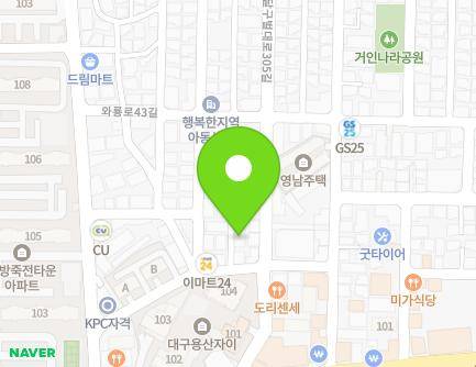 65-19 Waryong-ro 43-gil, Dalseo-gu, Daegu, Republic of Korea Map