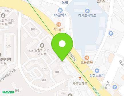 836 Dalgubeol-daero, Dasa-eup, Dalseong-gun, Daegu, Republic of Korea Map