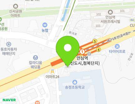 3-5 Ansim-ro 90-gil, Dong-gu, Daegu, Republic of Korea Map