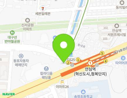 406 Banyawol-ro, Dong-gu, Daegu, Republic of Korea Map
