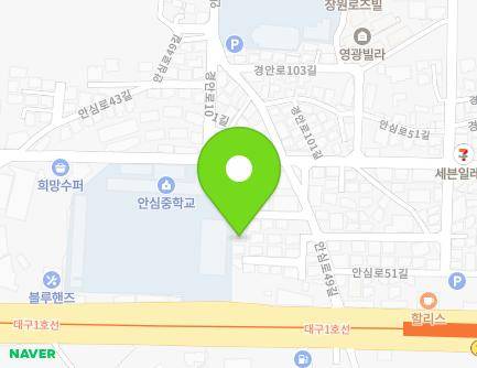 13-14 Ansim-ro 49-gil, Dong-gu, Daegu, Republic of Korea Map