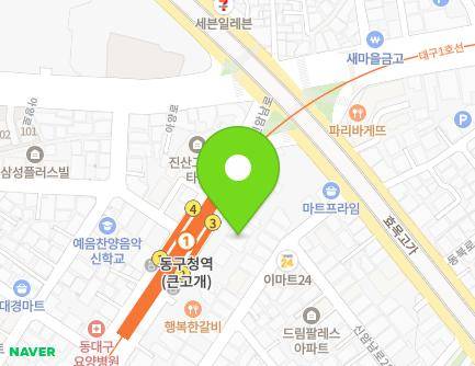 174 Sinamnam-ro, Dong-gu, Daegu, Republic of Korea Map
