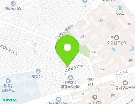 11-12 Sinamnam-ro 15-gil, Dong-gu, Daegu, Republic of Korea Map