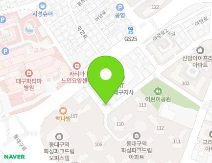 5 Ayang-ro 22-gil, Dong-gu, Daegu, Republic of Korea Map
