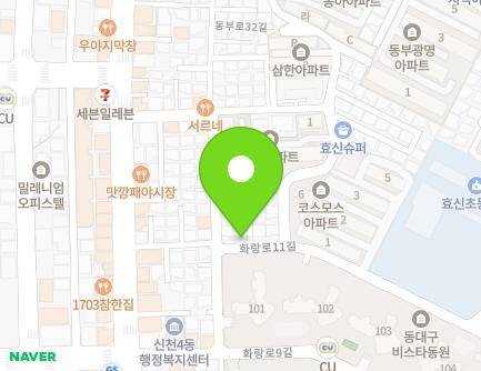 111 Dongbu-ro 32-gil, Dong-gu, Daegu, Republic of Korea Map