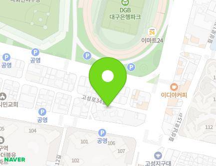 84 Goseong-ro 34-gil, Buk-gu, Daegu, Republic of Korea Map