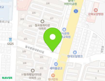 4-1 Chilgokjungang-daero 95-gil, Buk-gu, Daegu, Republic of Korea Map
