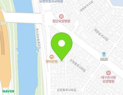 14-4 Sincheondong-ro 148-gil, Buk-gu, Daegu, Republic of Korea Map