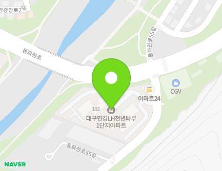 280 Donghwacheon-ro, Buk-gu, Daegu, Republic of Korea Map